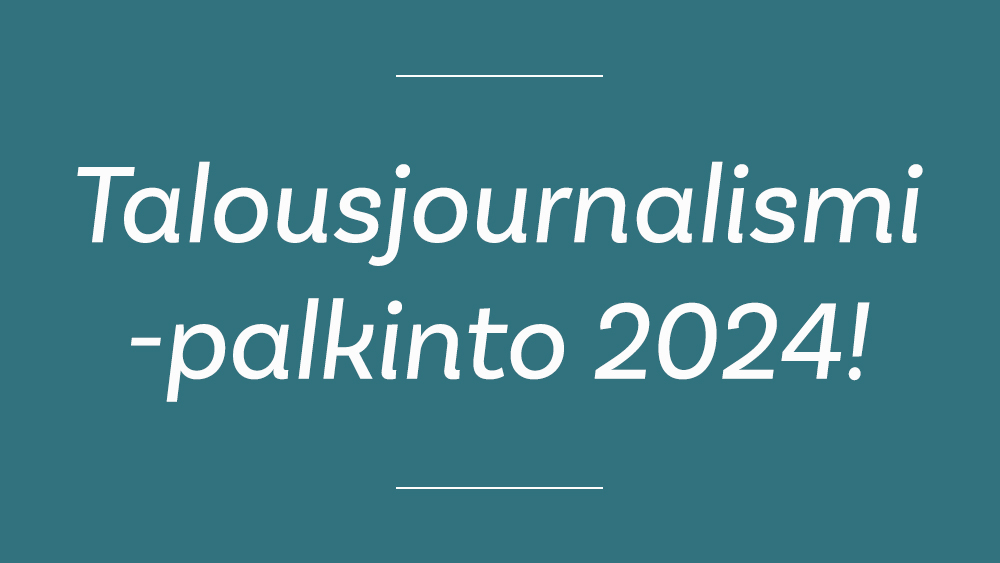 talousjournalismi palkinto kaute säätiö